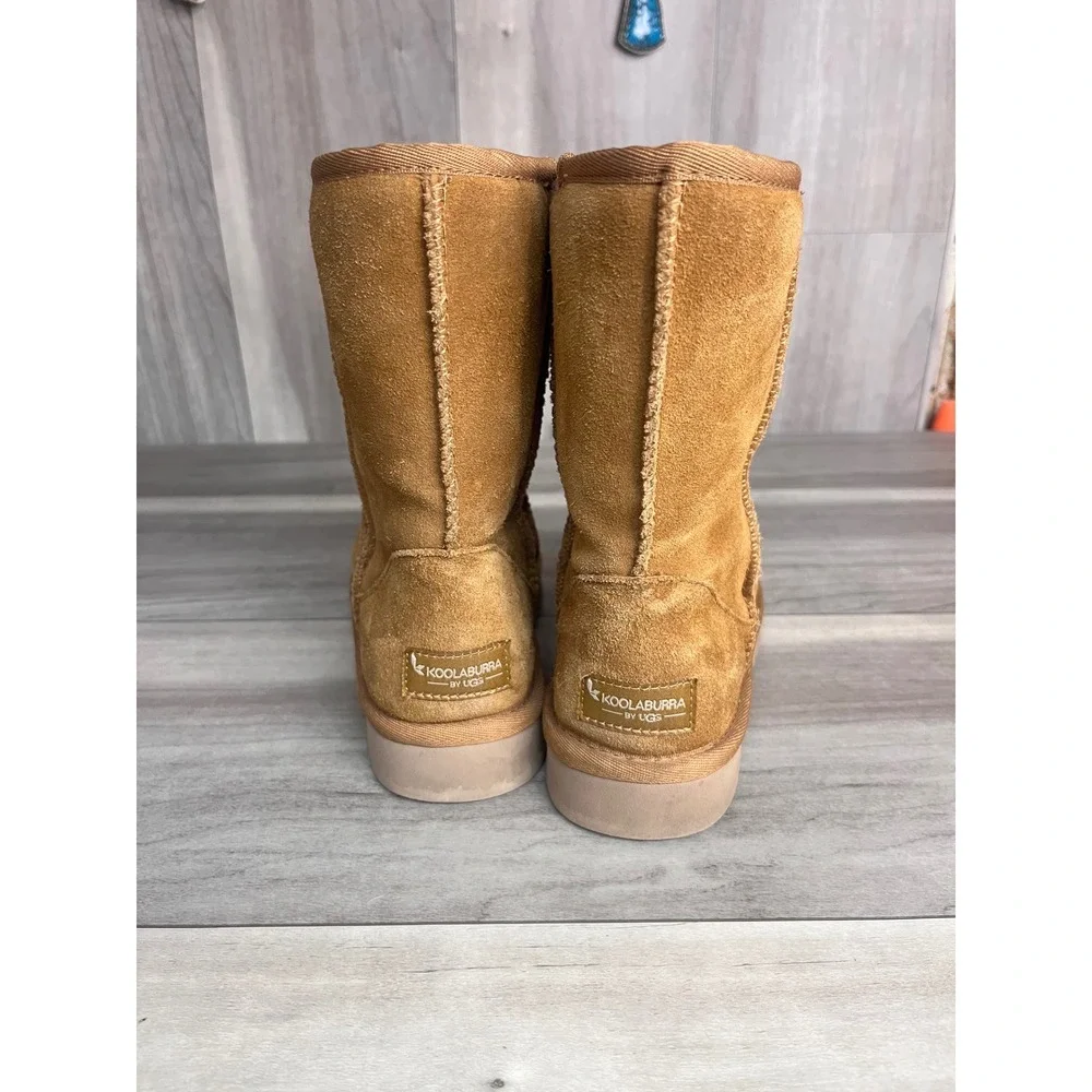 Koolaburra by UGG Victoria Boot Kids Size 5 Chestnut‎ Brown Suede Faux Fur